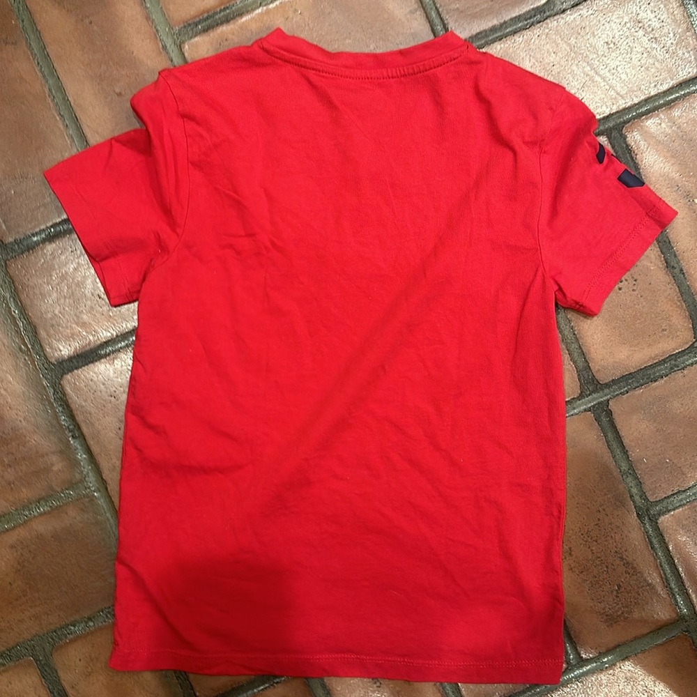 US. Polo. ASSN. Boys V-Neck Jersey Short Sleeve T-Shirt Red Size M (10/12) - Picture 4 of 4
